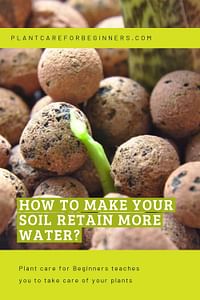 How to make your soil retain more water?