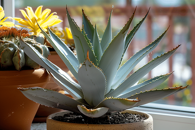 Agave in windowsill